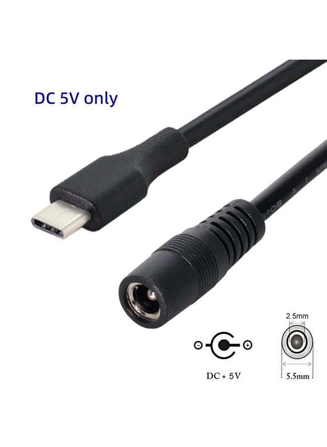 Cablecc USB 3.1 Type C USB-C to DC 5V 5.5 * 2.5mm Power Jack Extension Charge Cable for Cell Phone Tablet - Image 4